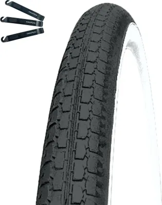 Image de 1 x pneu de vélo Kenda K-127 noir/blanc 47-559 (26 x 1,75) avec démonte-pneu maxxi4you