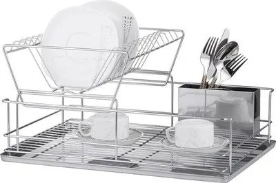 Immagine prodotto di Portaoggetti a due ripiani in acciaio inossidabile per la cucina
