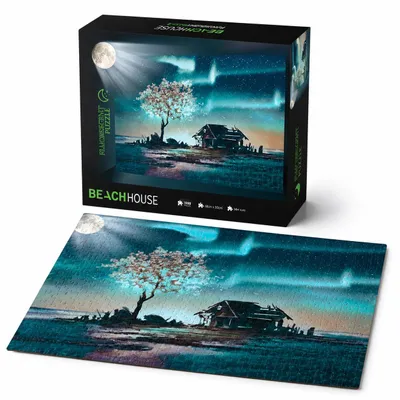 Zdjęcie produktu dla Domek na plaży Fluorescencyjne Puzzle 1000 el. dla Dorosłych