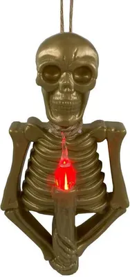Immagine prodotto di Scheletro illuminato di Halloween, scheletro con luce - Scheletro decorativo - Scheletro realistico, illuminato, spaventoso, accessori per feste di Halloween