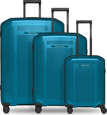 Immagine prodotto di SMARTBOX carrello Edition 02 Trolley Set 3 -pezzi Ocean Blue Metallic