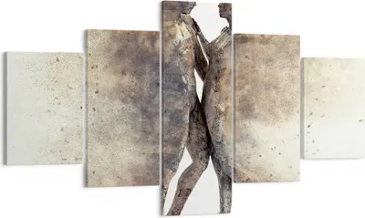 Produktbild von Bild auf Leinwand - Leinwandbild - Staub eine Frau ein Mann der Liebe - 125x70cm - Wand Bild - Wanddeko - Leinwanddruck - Bilder - Kunstdruck - Leinwand bilder - Wandkunst - EA125x70-3102