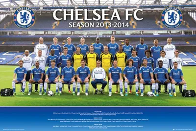 Productafbeelding van Voetbal - Poster - Chelsea - Teamfoto 13/14