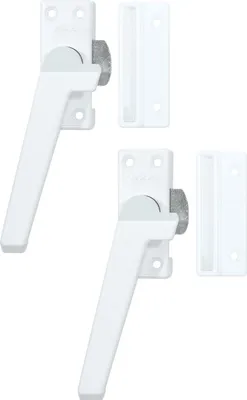 Produktbild von AXA Fensterverriegelung 2 Stück – Modell 3302 – Fenstergriff – Nicht abschließbar – Links nach außen öffnend – Aluminium Weiß