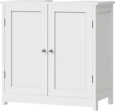 Obrázek produktu pro Happiq Spodní koupelnová skříňka - 2 dvířka - Volně stojící koupelnová skříňka 30x60x60 cm - S nastavitelnou policí