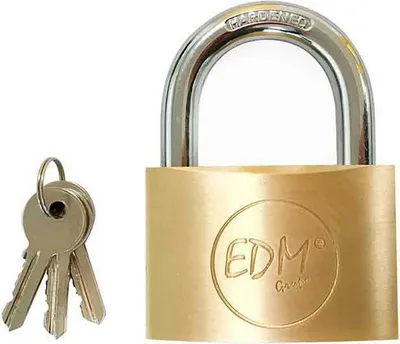 Obrázek produktu pro Zámek klávesnice EDM Oblouková mosaz normální (50 x 30 mm)
