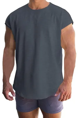 Produktbild von Baumwoll-T-Shirt für Herren, ohne Ärmel