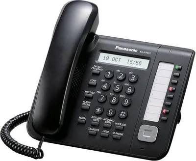 Obrázok produktu pre Panasonic KX-NT551, IP telefón, Čierna, Káblový handset, 205 mm, 160 mm, 170 mm