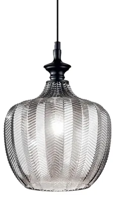 Obrázek produktu pro Závěsné svítidlo Vintage-Decò Lord Smoked Metal 1 Light E27