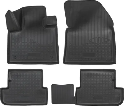 Image de Tapis De Sol En Caoutchouc TPE Pour Peugeot 3008 2 2020-2023 4pcs, Système de Fixation Bord Haut Noir Antidérapant Toutes Saisons