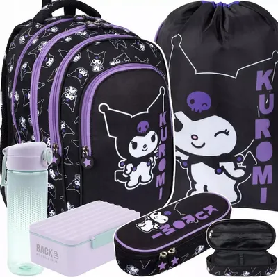 Zdjęcie produktu dla Plecak 4 komorowy Kuromi Black Majewski