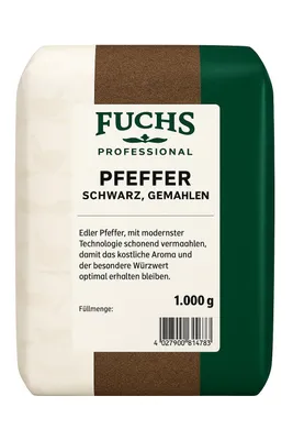 Produktbild von Fuchs Pfeffer schwarz, gemahlen (1000g)