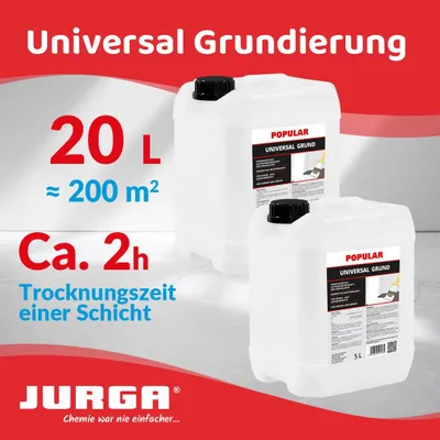 Produktbild von Jurga Tiefgrund LF 20 L, Grundierung für Wand & Boden, Tiefengrund Innen & Außen, für Rigips, Gipskarton, Beton, Estrich, Putz, OSB-Platten