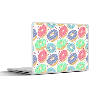 Produktbild von MuchoWow® Laptop Aufkleber Sticker Cover Donut - Muster - Pastell 40x30 cm - Laptop Dekoration - Selbstklebend