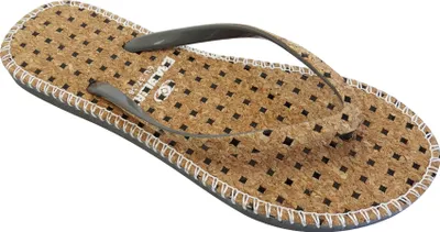 Produktbild von BRASILERAS Damen Zehensandalen mit rutschfester Sohle bequem schuhe strand/schwimmbad/stadt grau 37/38 EU - UBHIPCRN