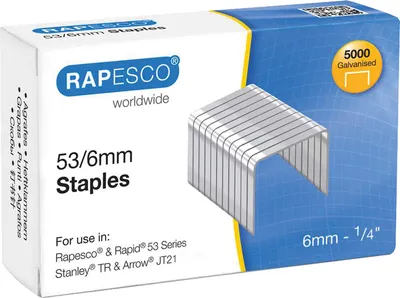 Produktbild von RAPESCO Heftklammern 53/6 verzinkt 5.000 Stück
