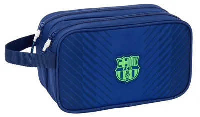 Productafbeelding van Reistas voor toiletartikelen, F.C. Barcelona, marineblauw, sportief design, 26 x 15 x 12,5 cm
