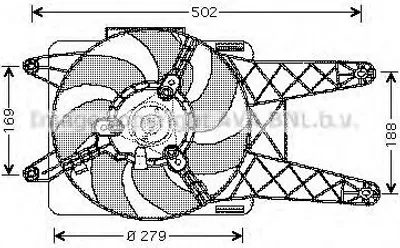Produktbild von PRASCO FT7512 Lüfter Motorkühlung Kühlerlüfter für FIAT Seicento / 600 Schrägheck (187) Wasserkühler