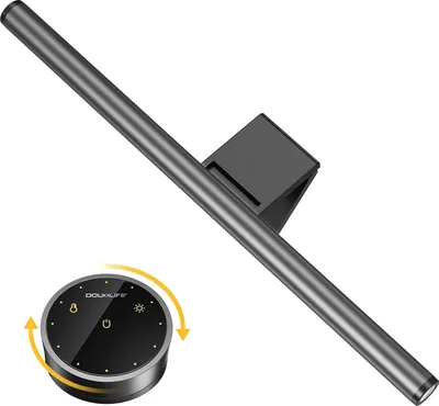 Produktbild von Monitor-Lichtleiste / ScreenBar - DL-RS1 PLUS - Touch-Bedienung & Fernbedienung - Farbtemperatur Einstellbar - Batteriebetrieben - <60 lm - Silbergrau