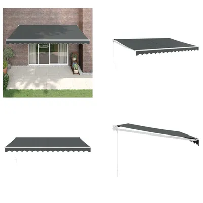 Produktbild von vidaXL Markise Einziehbar Anthrazit 4,5x3 m Stoff und Aluminium - Einziehbare Markise - Markise - Markisen - Gelenkarmmarkise
