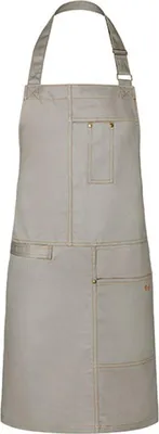 Zdjęcie produktu dla Karlowsky fartuch na śliniaczek URBAN CASUAL-STYLE 68 x 80 cm unisex zapięcie na nity bawełna można prać kamienny szary