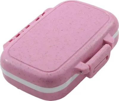 Produktbild von 1 Stück Mini-Pillenbox mit 3 Fächern, tragbar, Aufbewahrungsbehälter für Tabletten
