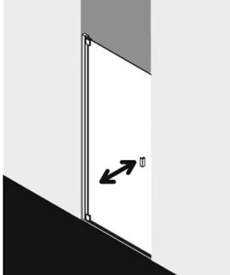 Produktbild von Kermi RA1TR09018VAK Pendeltür RAYA 1TR 0900x