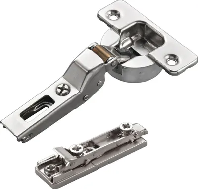 Produktbild von 2 x Salice Topfband Serie 700 mit Dämpfer im Topf 110° Bohrbild T52 Mittelanschlag mit Linear-Montageplatte Höhe 3 mm mit vormontierten Euroschrauben, Exzenterverstellung Möbelscharnier von SOTECH
