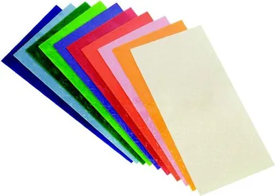 Produktbild von Verzierwachsplatten "Diamanteffekt" 10 Stück sortiert, Größe 20 x 10 cm, zum Verzieren von Kerzen