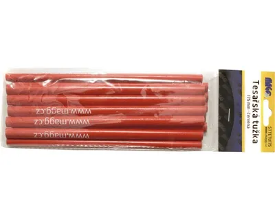 Obrázek produktu pro Tesařská tužka 175 mm, červená, balení 12 ks