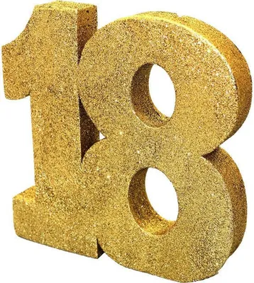 Produktbild von Goldene Zahl 18 Tischdeko 20cm
