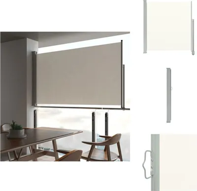 Produktbild von vidaXL Ausziehbare Seitenmarkise 140x300 cm Creme -  Sonnenschirme & Sonnenschutze