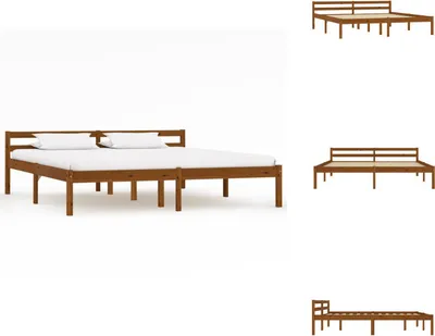 Obrázok produktu pre vidaXL Posteľ z masívu medovo hnedá borovica 160x200 cm - Postele a rámy postelí