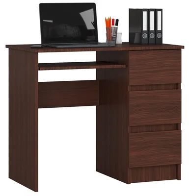 Zdjęcie produktu dla Biurko komputerowe - 90 x 77 x 50 cm - 3 szuflady - 30 kg