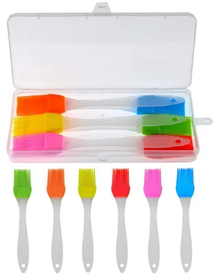 Produktbild von Silikonpinsel, hitzebeständige Silikon-Backpinsel, Küchenpinsel zum Grillen, Kuchenbacken und für andere n, in 6 Farben