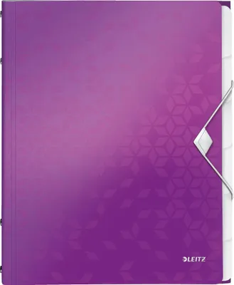 Produktbild von Leitz WOW, A4, Polypropylen (PP), Metallisch, Violett, 200 Blätter, 260 mm, 17 mm