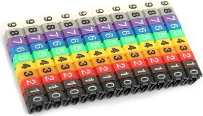 Zdjęcie produktu dla Cyfrowa rurka z numerem przewodu Kolorowy znacznik kabla (100 szt. 2,5 mm2)