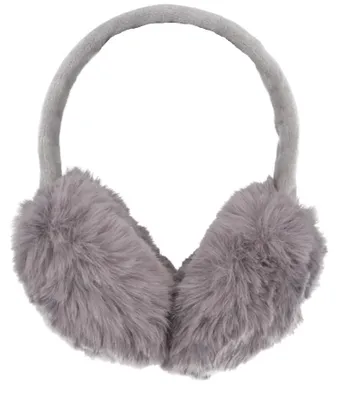 McBurn kuschelige Earmuffs Ohrenschützer aus Webpelz-Imitat in grau
