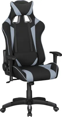 Produktbild von Drehstuhl Bürostuhl Chefsessel GAMING 1- Stoff - Schwarz / Grau