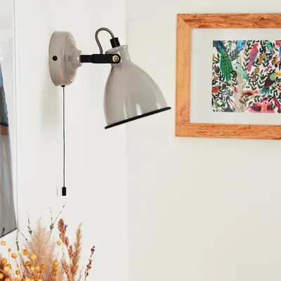 Produktbild von Spadacenta »Spadacenta« Wandlampe, Metall, Grau glänzend/Weiß/Schwarz