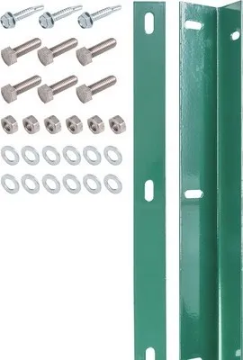 Produktbild von Befestigungsleiste ALBERTS für Doppelstabmatte inkl. Schrauben 140 cm grün
