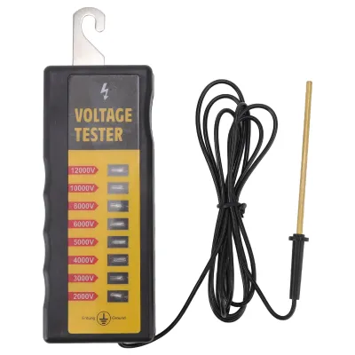 Zdjęcie produktu dla Tester napięcia ogrodzeń elektrycznych, 8 neonów, maks. 12 KV, wodoodporny, przenośny wykrywacz usterek ogrodzeń dla zwierząt hodowlanych