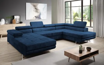 Produktbild von FurMeb24 - Ecksofa MANDANA U - LINKE SEITE , Sofa mit  Bettk€sten und Schlaffunktion - Kronos 04