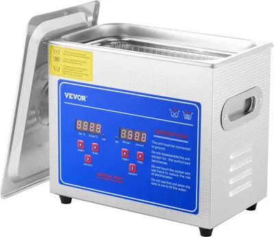 Immagine prodotto di Macchina pulitrice ad ultrasuoni da 3 litri Macchina pulitrice ad ultrasuoni in acciaio inossidabile Timer digitale con riscaldatore Pulizia gioielli per uso commerciale, personale e domestico (3 litri)