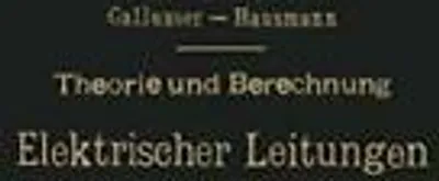 Obrázek produktu pro Theorie und Berechnung Elektrischer Leitungen