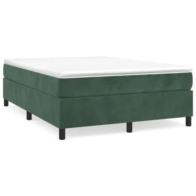 Produktbild von Boxspringbett mit Matratze Dunkelgrün 140x200 cm Samt
