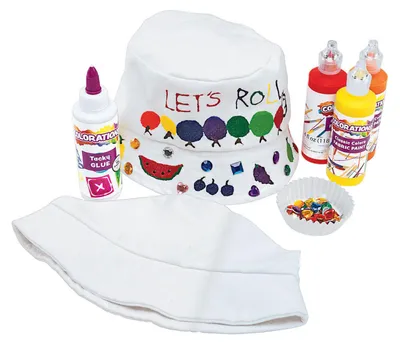 Produktbild von Colorations Canvas Fischerhut Bastelset - 10 Stück für Kinder