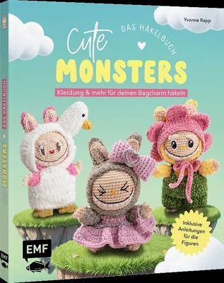Produktbild von Cute Monsters - Das Häkelbuch für Labubu-Fans - inklusive Anleitungen für die Figuren!