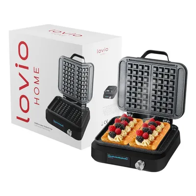 Zdjęcie produktu dla Gofrownica Lovio Home LVWF002BK 1500W 2 Gofry Nieprzywieralna powłoka