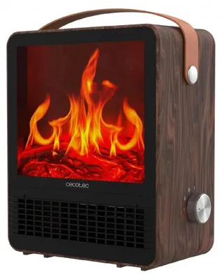 Produktbild von Cecotec ReadyWarm 1500 Ceramic Flames, Elektrischer Raumheizlüfter, Keramik, Drinnen, Flur, Beige, Drehregler, Tasten
